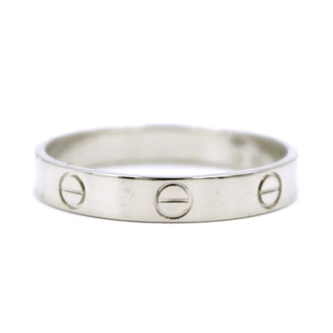 silver love cartier ring|cartier love ring price list.